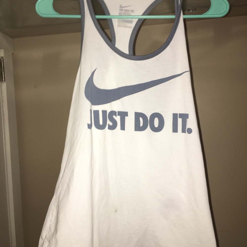 White NIKE tank top